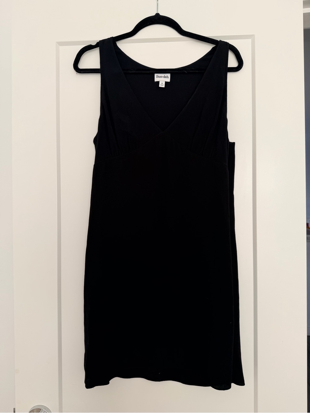 Sundek Black V-Neck Sleeveless Mini Dress